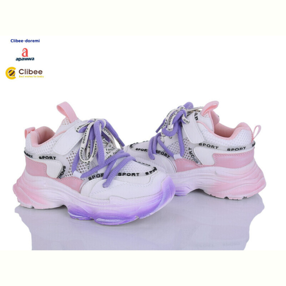 Кроссовки Clibee-Doremi AD86356 white-purple Кроссовки Clibee-Doremi AD86356 white-purple