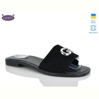 Шлепки Garti 56 чорний замш