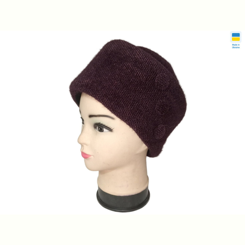 Шапка Mabi 0583 кубанка бордовий