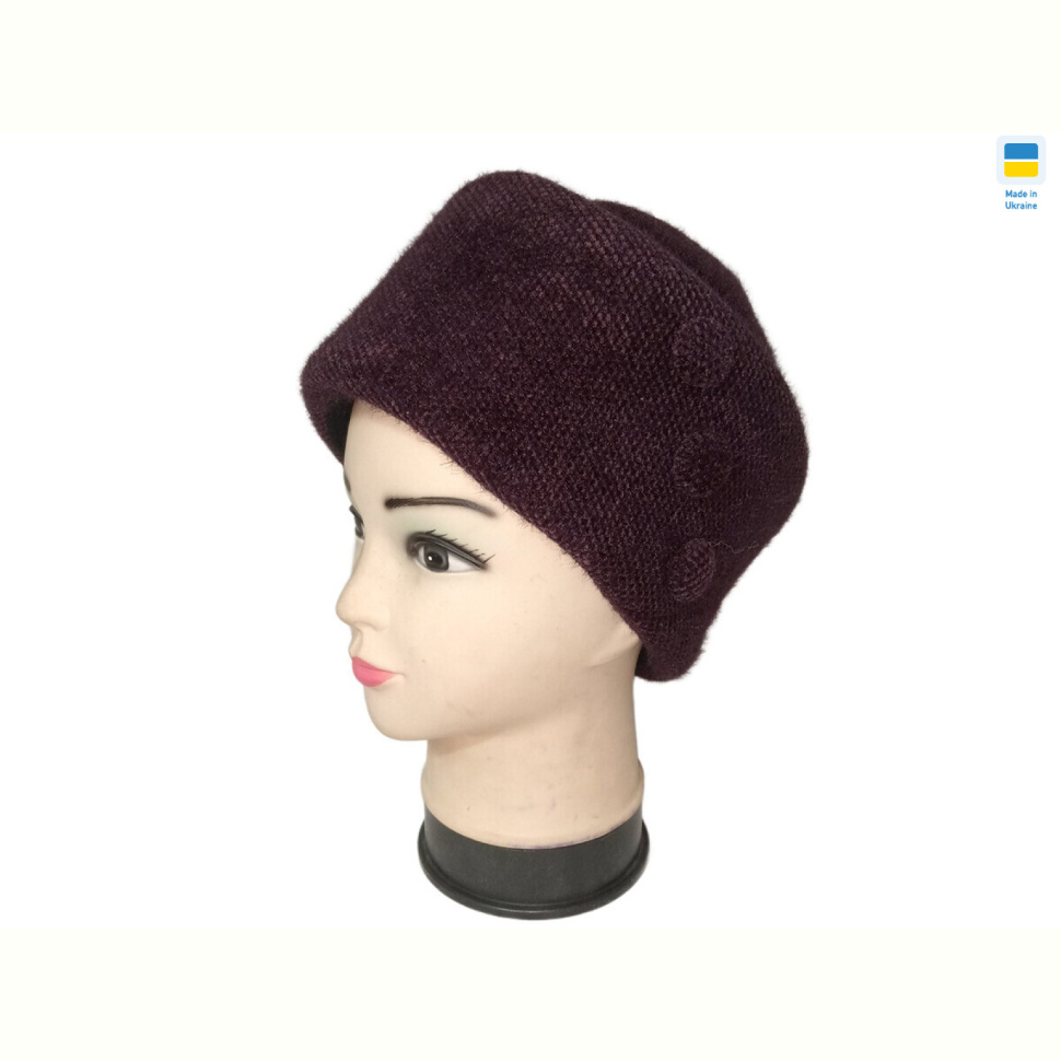 Шапка Mabi 0583 кубанка бордовий Шапка Mabi 0583 кубанка бордовий