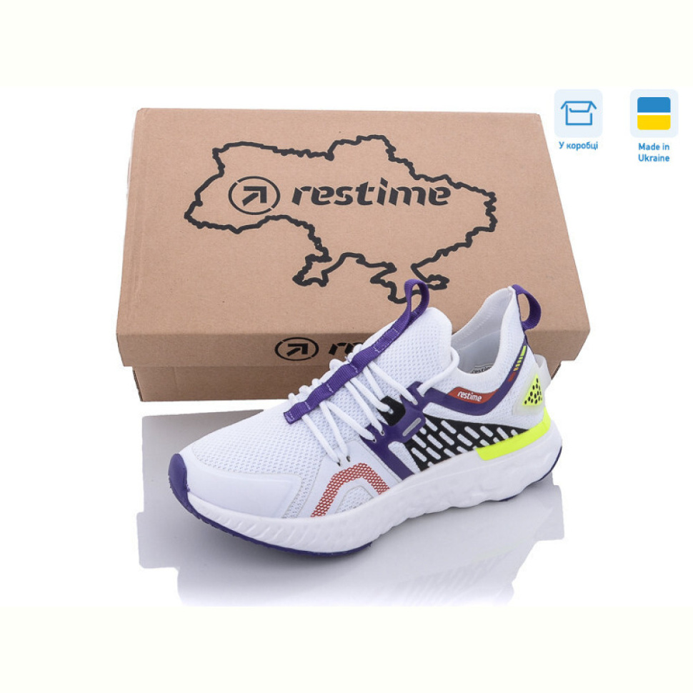 Кроссовки Restime SWL22103 white-lime