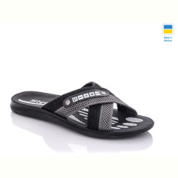 Шлепки DeMur TRK STL-1 black-grey