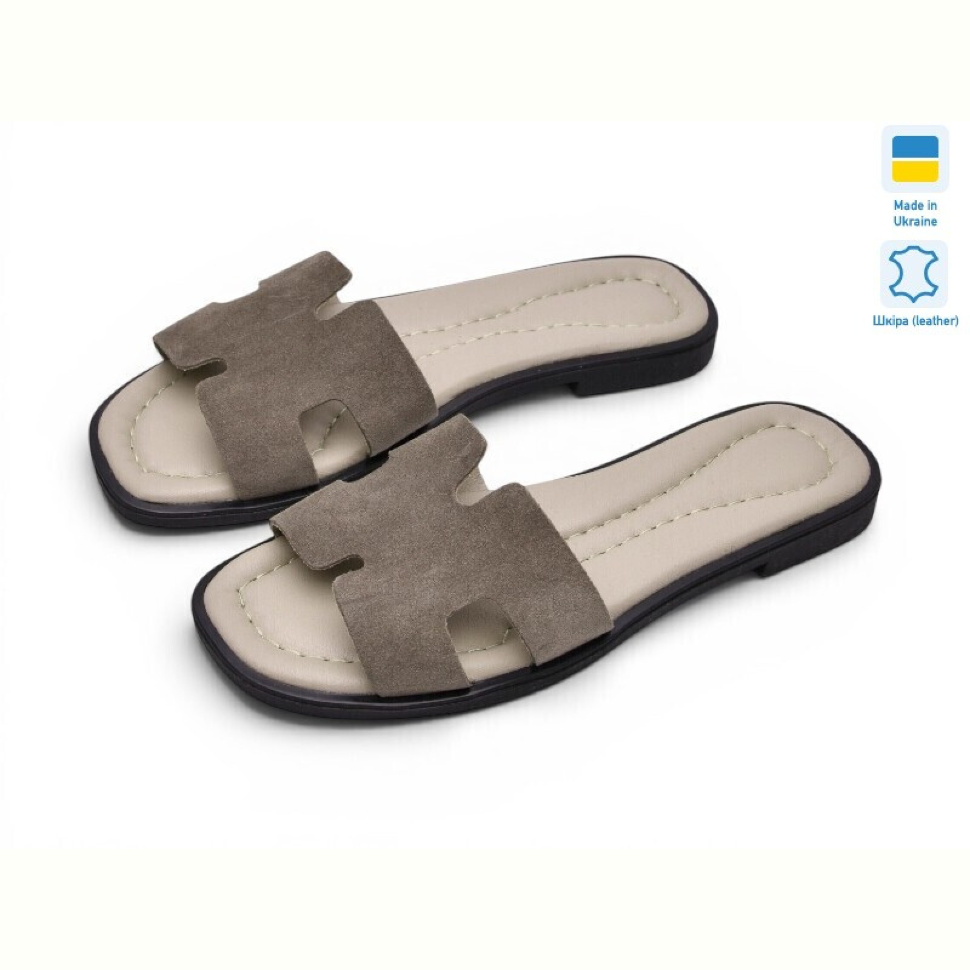 Шлепки Prime-Opt Paradize SL-3102 бежевий замш
