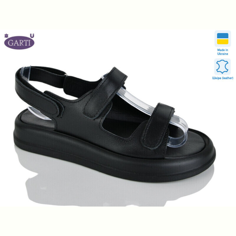 Босоножки Garti 0118 чорна шкіра