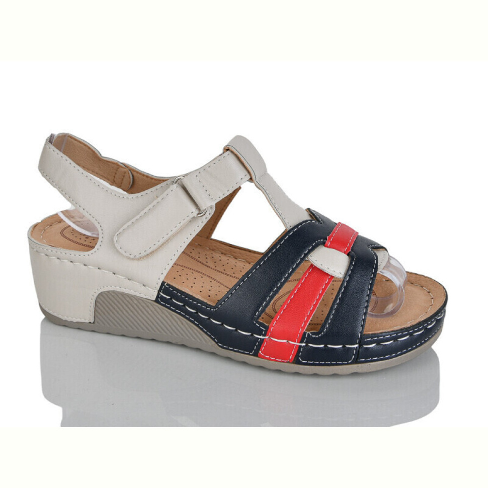 Босоножки Leguzaza H2-17 beige-navy-red
