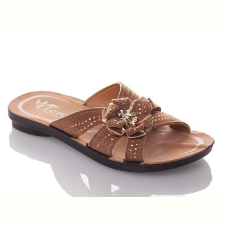 Шлепки DeMur GElena-N1B-brown