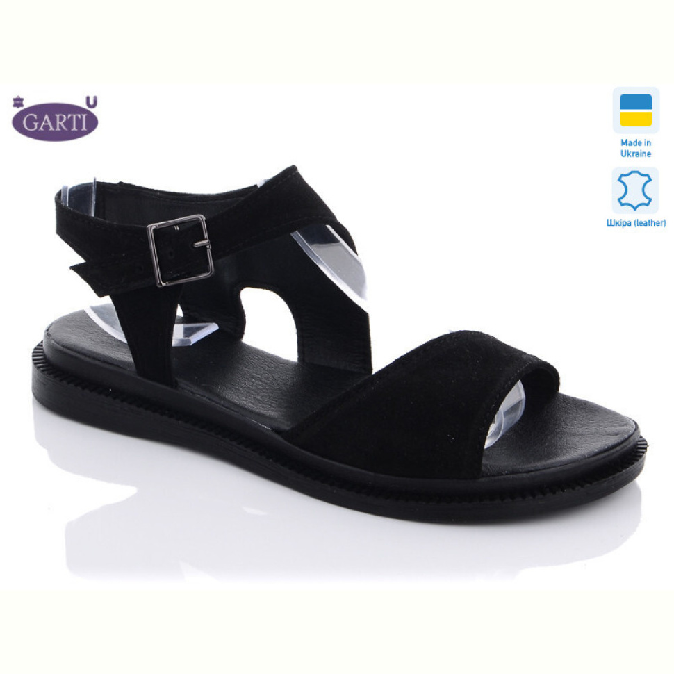 Босоножки Garti 138 черный замш