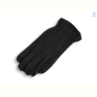Перчатки Королева GZ01-04П шкіра оленя махра black