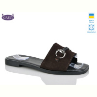 Шлепки Garti 54 коричневий замш