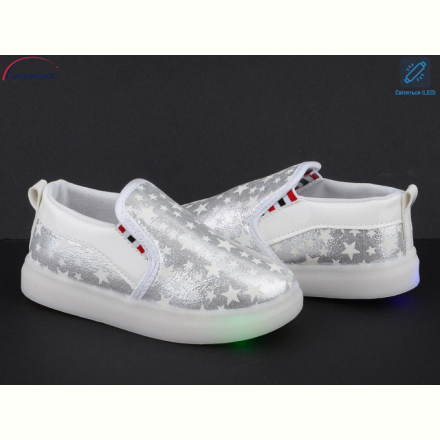 Слипоны Victoria N111-21 silver LED