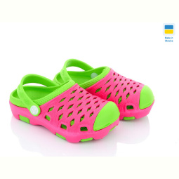 Кроксы Inblue СЛД07-1 рожево-салатовий