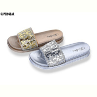 Шлепки Super Gear 02-888 gold-silver mix