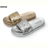 Шлепки Super Gear 02-888 gold-silver mix