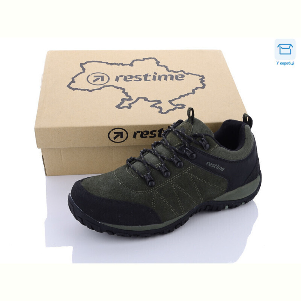 Кроссовки Restime PMB23603 khaki-black