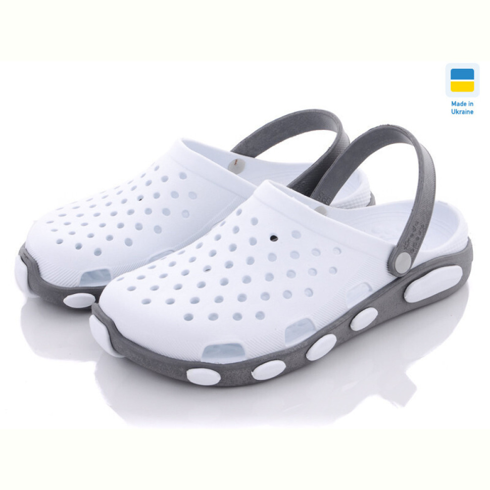 Кроксы Vladimir Кредо Украіна 2091 сабо жен. біло - сірий