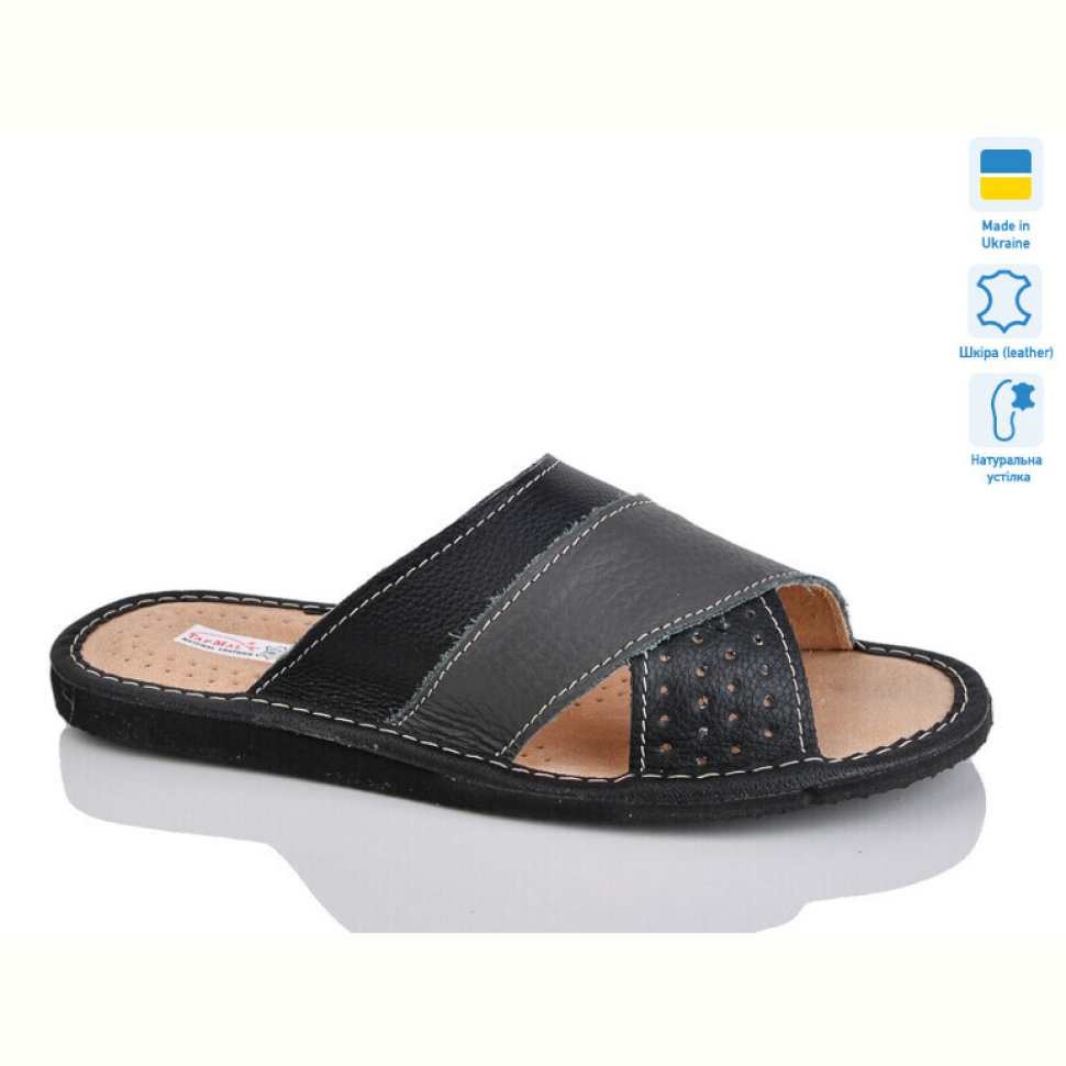 Тапки Lot Shoes Кімнатні відкриті чорний