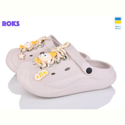 Кроксы Roks 160 беж жовтий шнурок