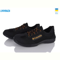 Кроссовки Lvovbaza Ankor KP5 сітка чорно-помаранч.