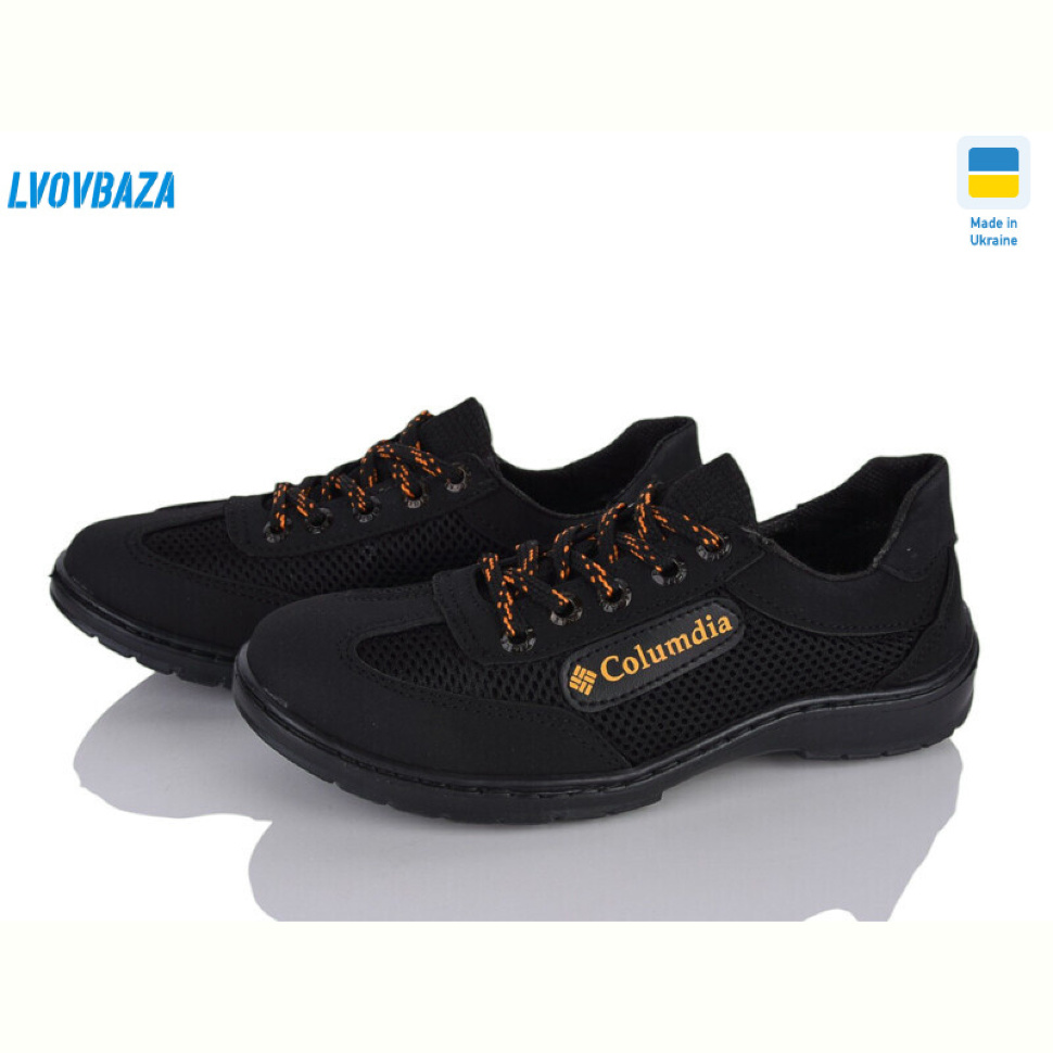 Кроссовки Lvovbaza Ankor KP5 сітка чорно-помаранч.