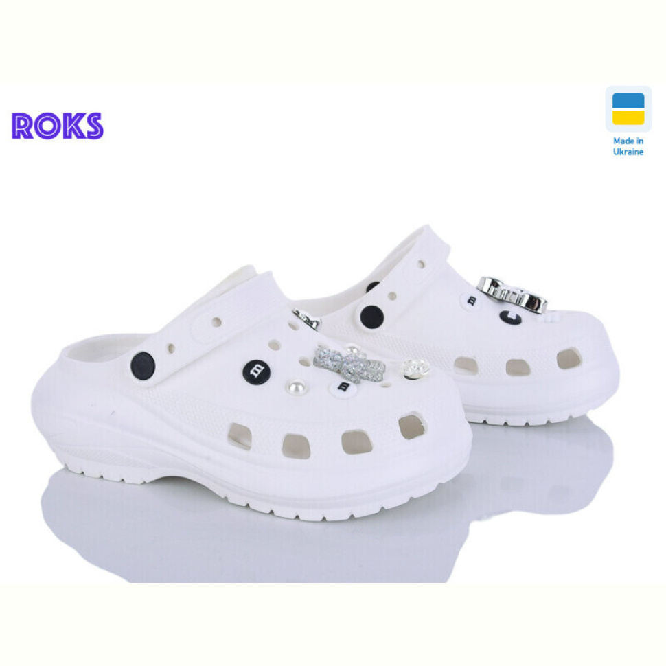 Кроксы Roks 1410-2-6 білий