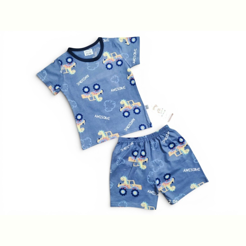 Костюм Kids-modnik 2619-1 комплект футболка-шорти сірий
