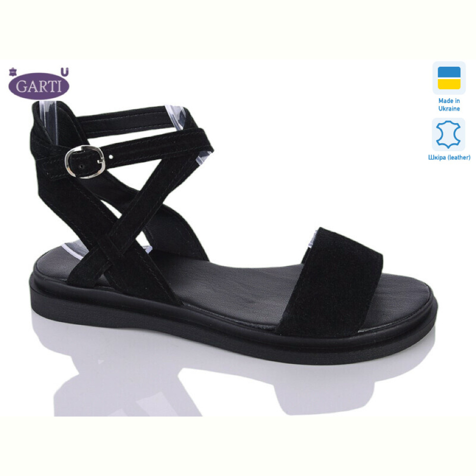 Босоножки Garti 145 чорний замш