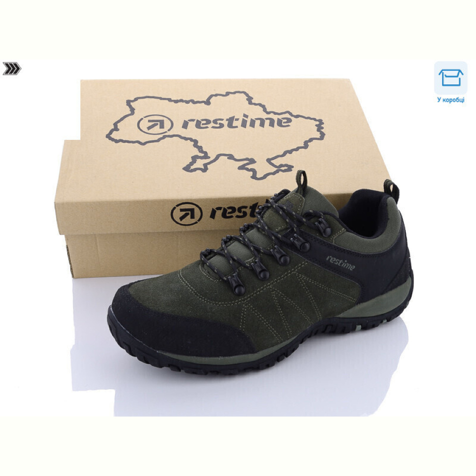 Кроссовки Restime PMB23603 khaki-black