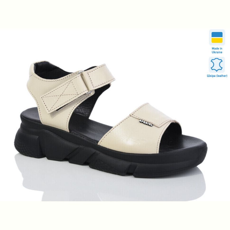 Босоножки Sali 1704-1 беж к. ч.п.