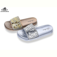 Шлепки Jibukang 02-888 gold-silver mix