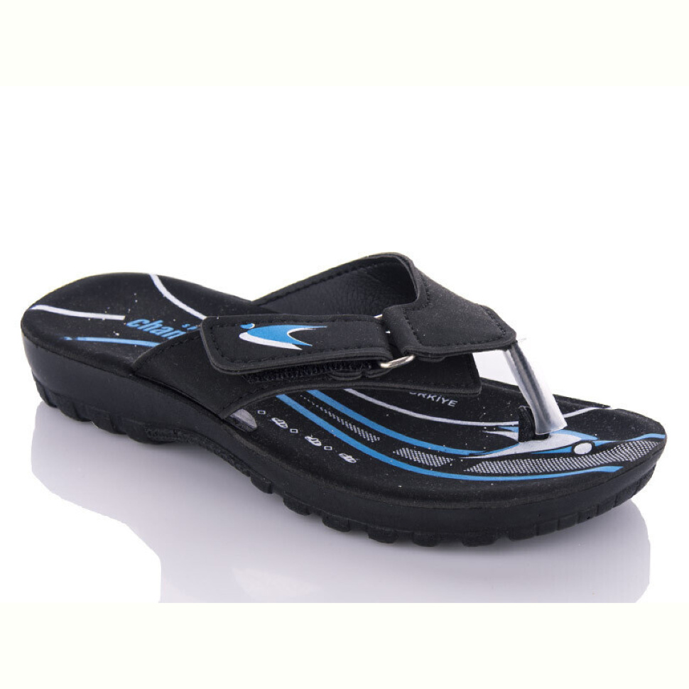 Шлепки DeMur K26-6101 black-blue (30-35)