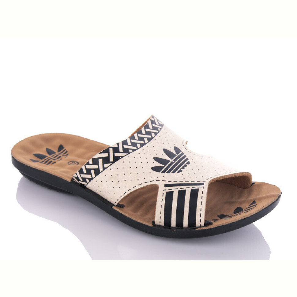 Шлепки DeMur K26-Adik beige-black (30-35)