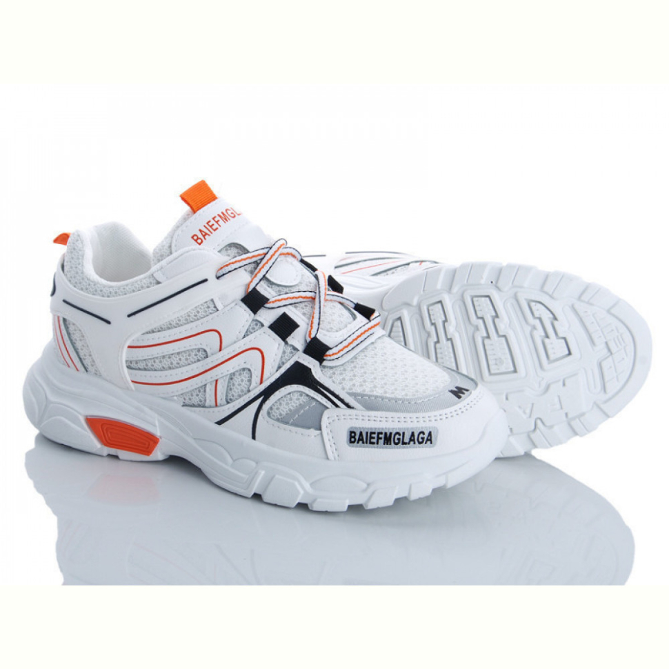 Кроссовки Class Shoes A190 бежево-бело-оранжевый