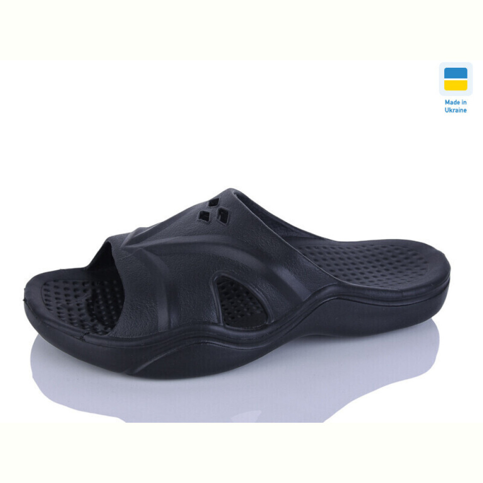 Шлепки Крок Ромб чорний