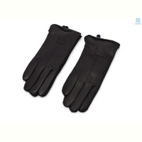 Перчатки RuBi F6 black шкіра олень махра