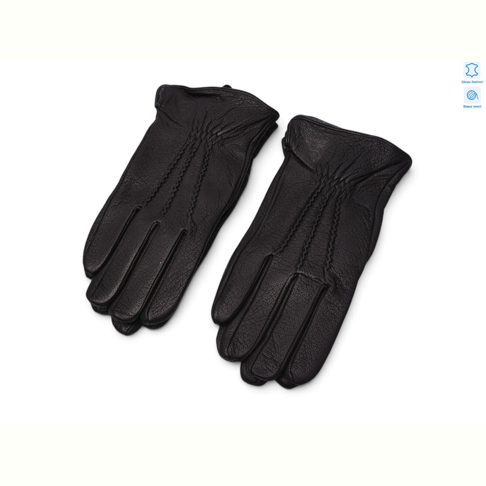 Перчатки RuBi X2-1 black шкіра олень вовна Перчатки RuBi X2-1 black шкіра олень вовна