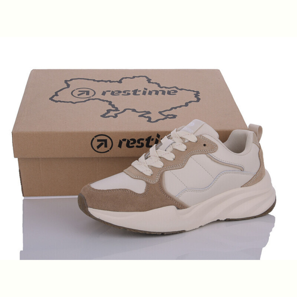 Кроссовки Restime AWB24014 beige