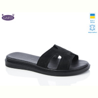 Шлепки Garti 94 чорний замш