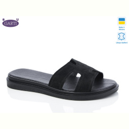 Шлепки Garti 94 чорний замш