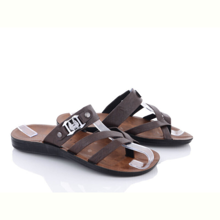 Шлепки Makers Shoes 0316 коричневий