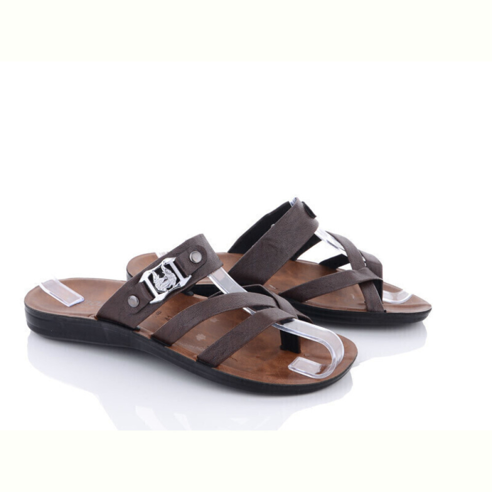 Шлепки Makers Shoes 0316 коричневий