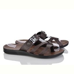 Шлепки Makers Shoes 0316 коричневий