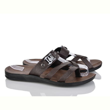 Шлепки Makers Shoes 0316 коричневий