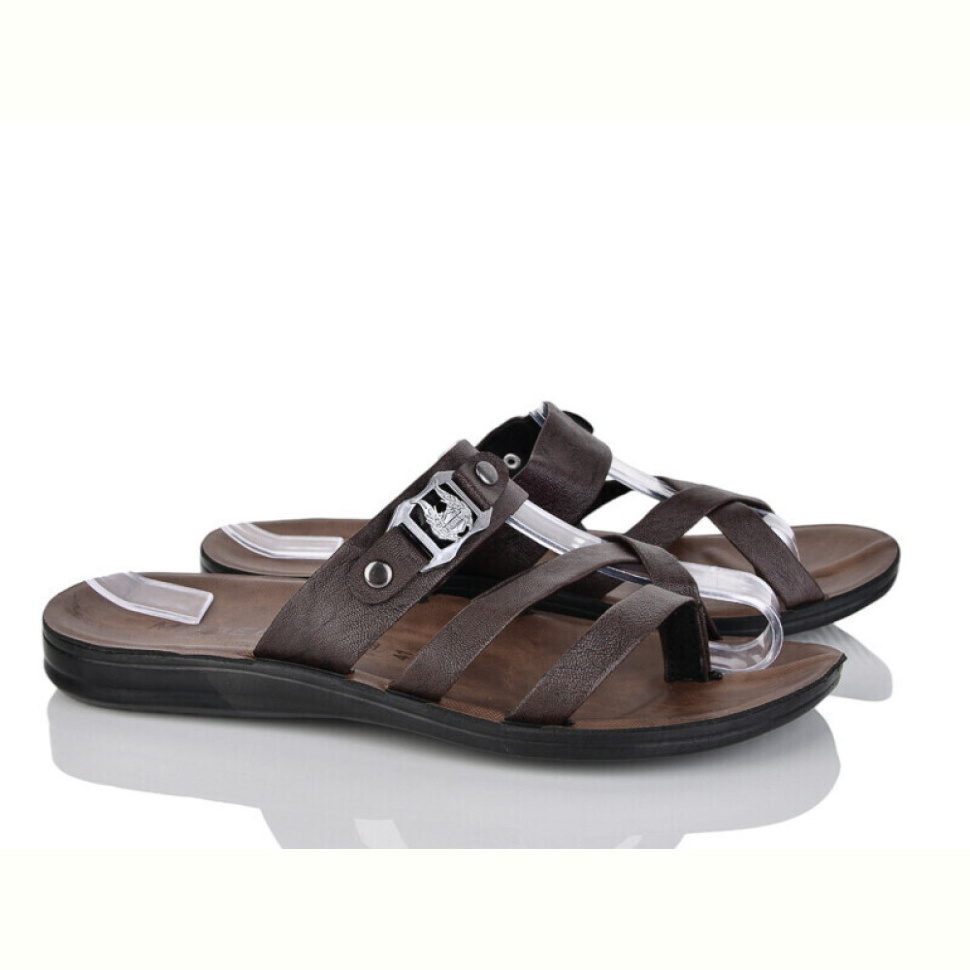 Шлепки Makers Shoes 0316 коричневий