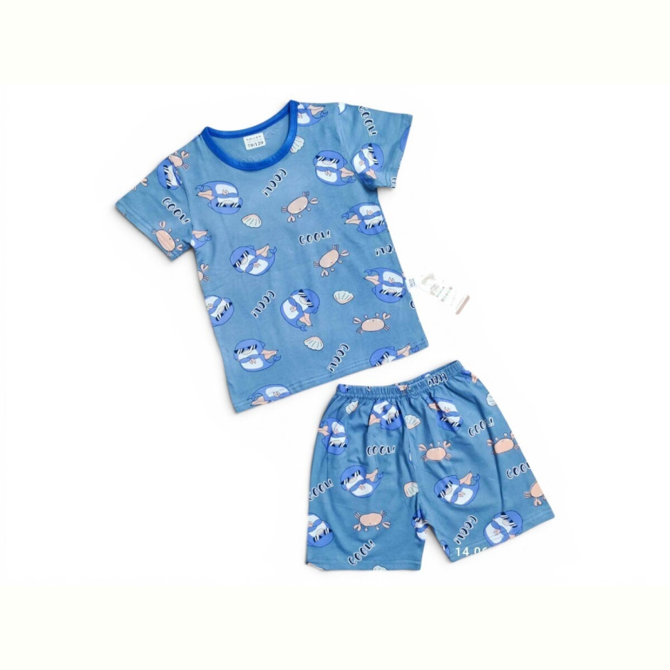 Костюм Kids-modnik 2620 комплект футболка-шорти синій