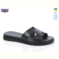 Шлепки Garti 94 чорна шкіра