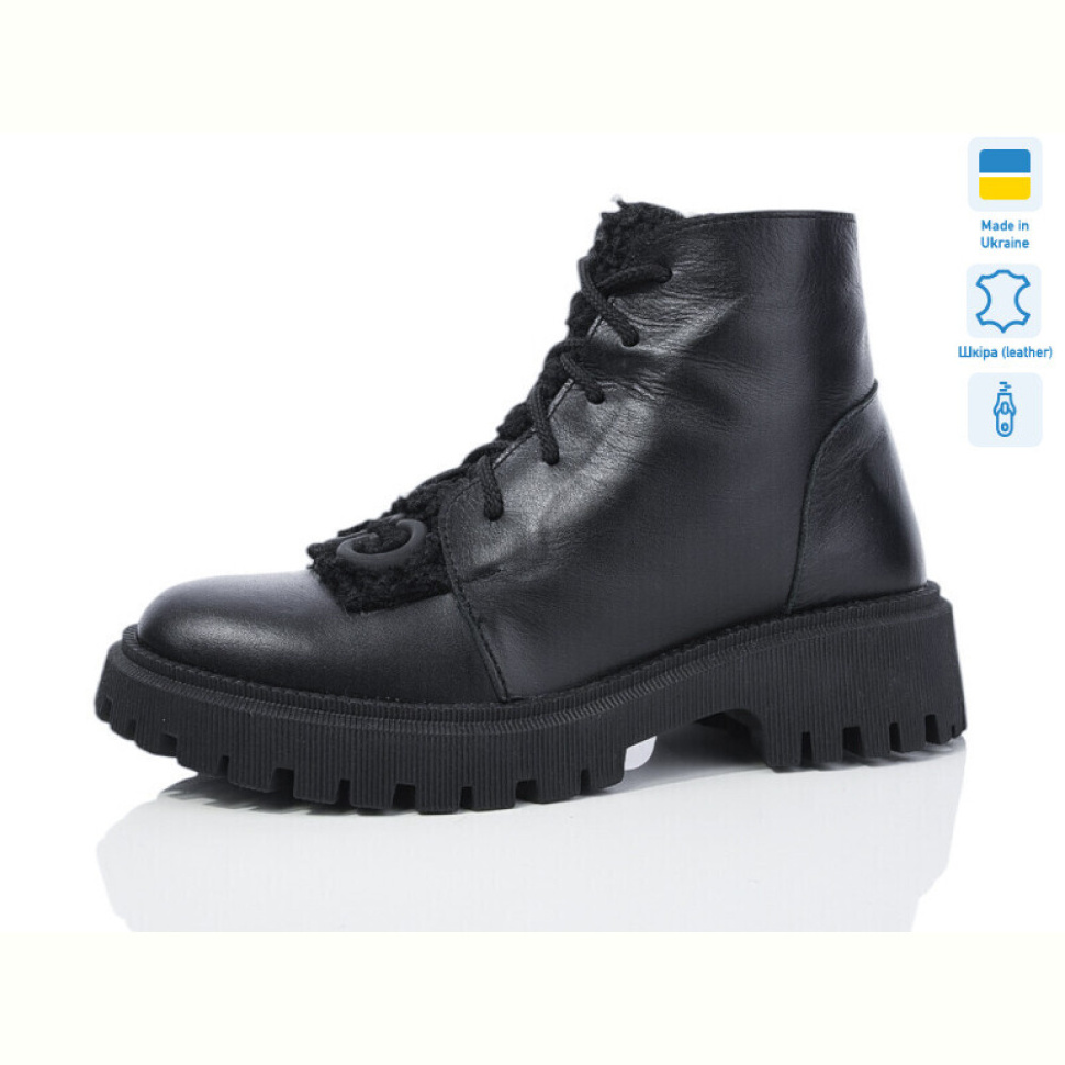 Ботинки Sali 2315 чорний к. зима