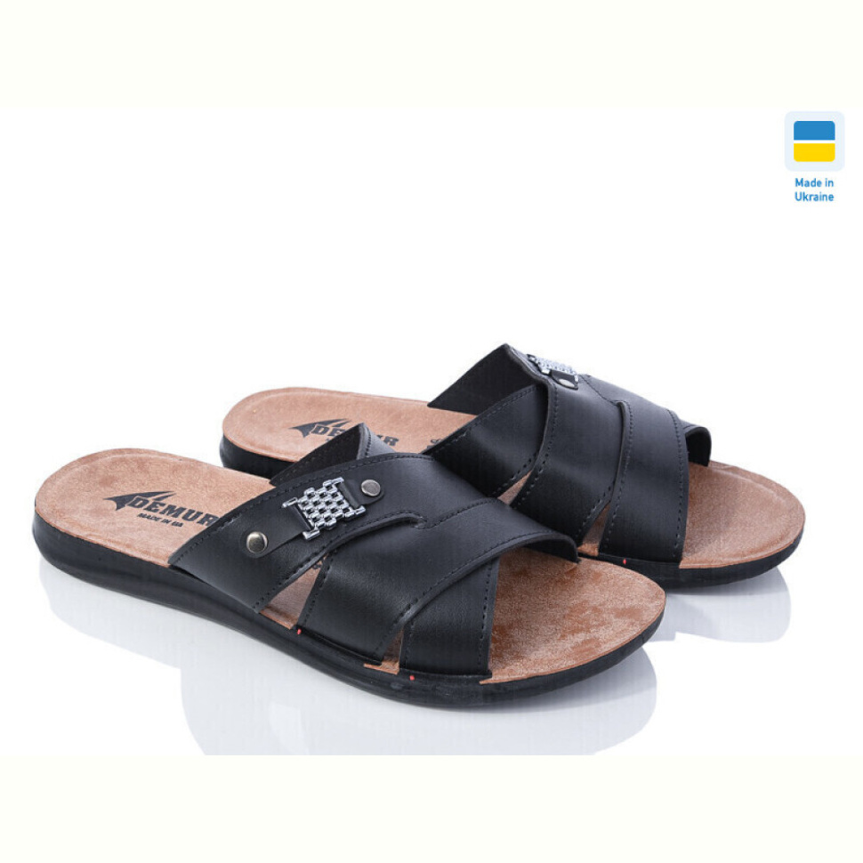 Шлепки DeMur 6007-1 чорний