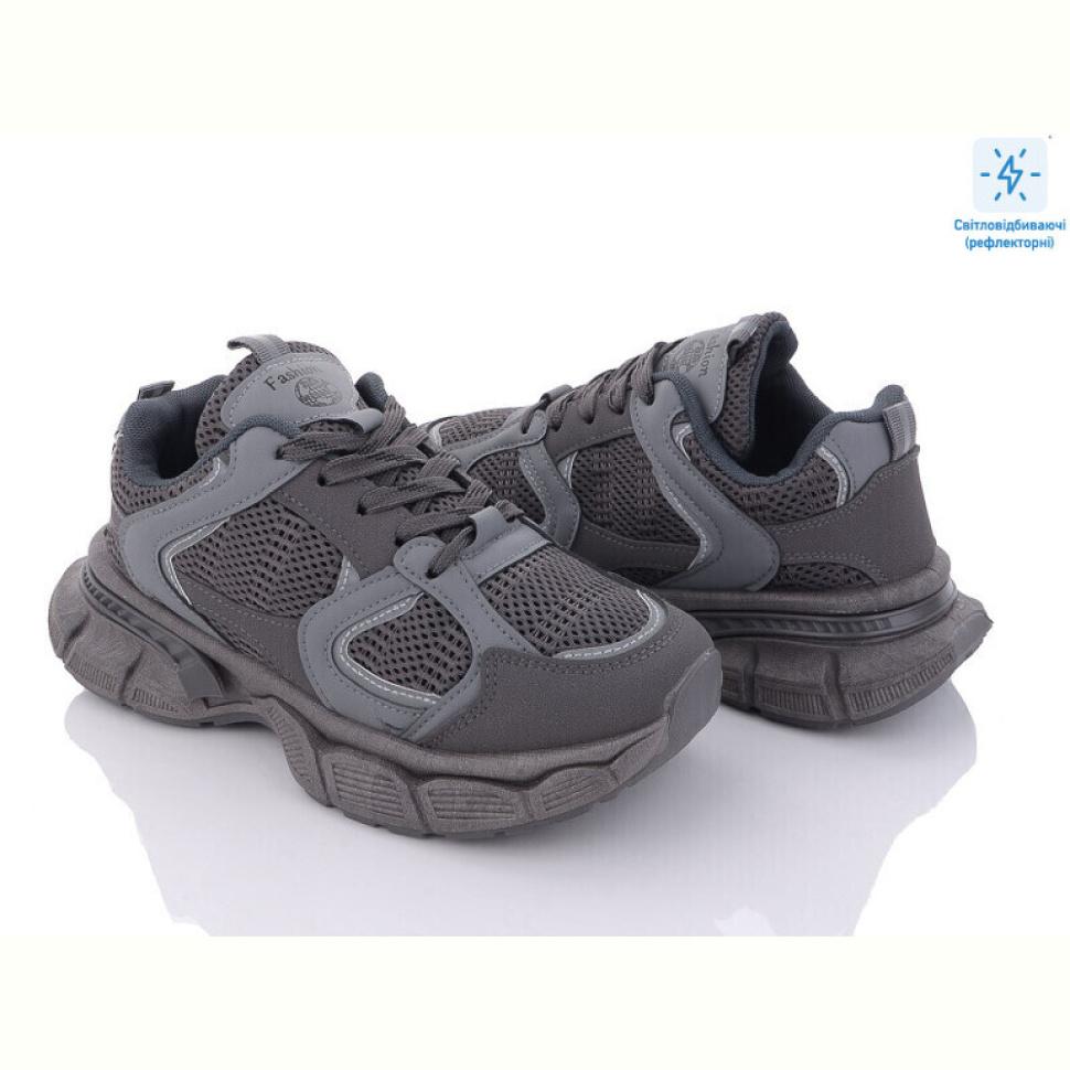 Кроссовки Violeta 136-25 grey світловідбивач