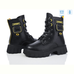 Ботинки Ok Shoes 2169B black-yellow
