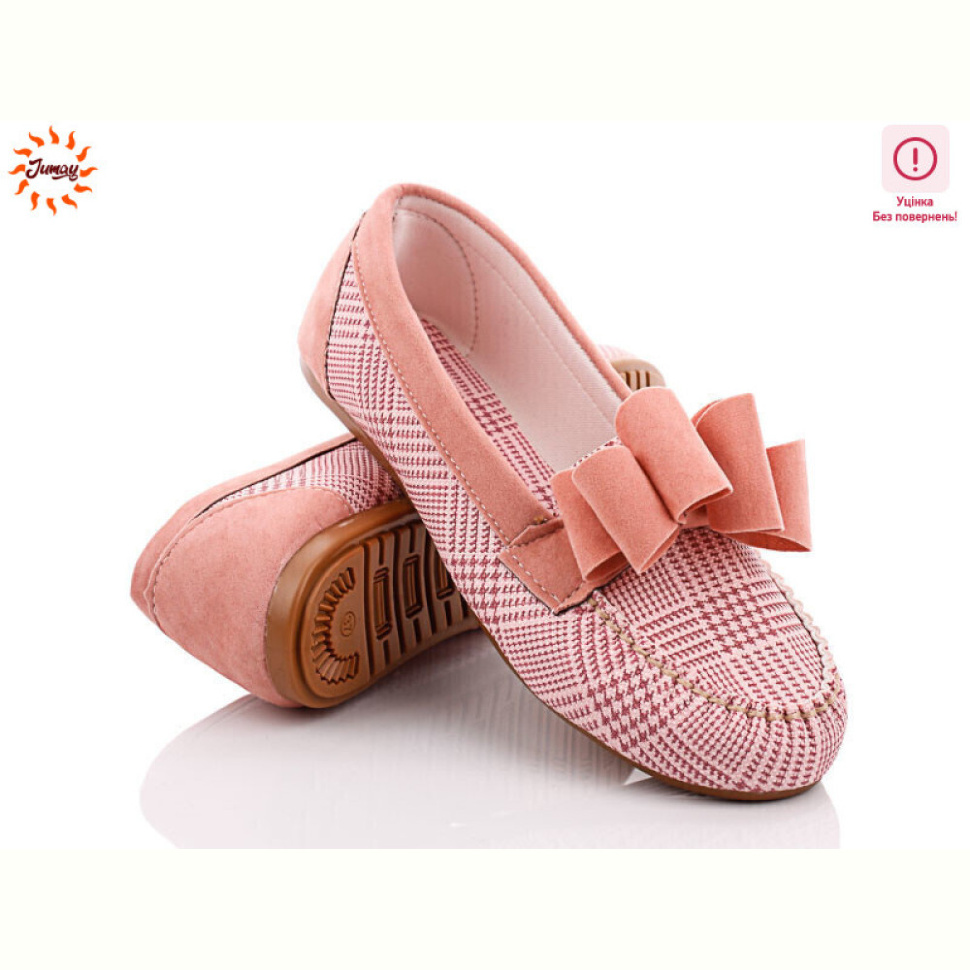 Мокасины Jumay Bruno клетка бант pink уценка
